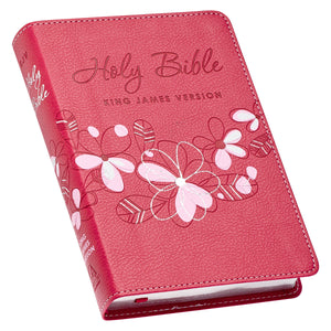 Pink  Faux Leather Compact KJV Bible