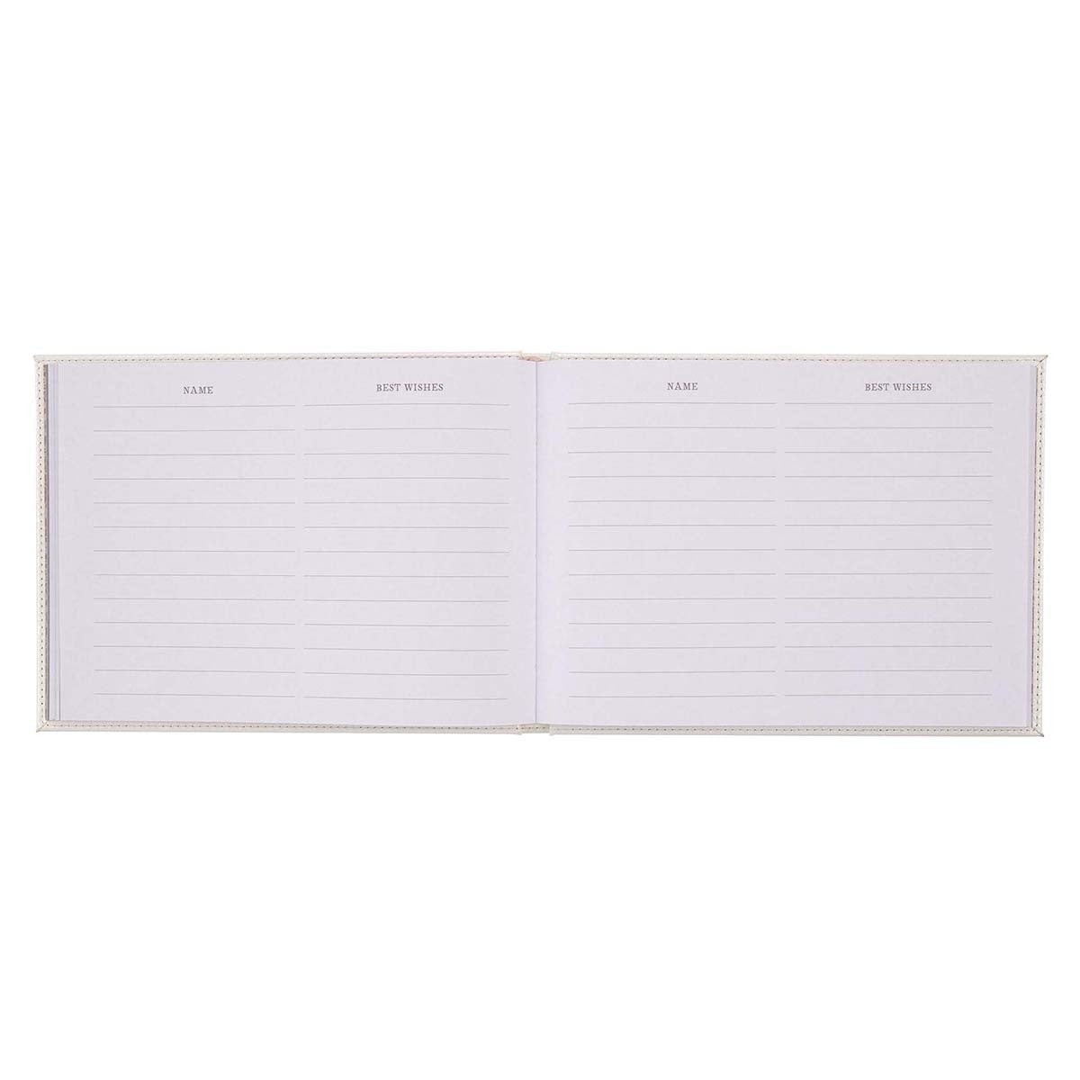 Mr & Mrs Medium White Faux Leather Wedding Guest Book