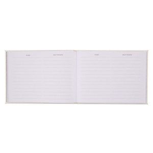 Mr & Mrs Medium White Faux Leather Wedding Guest Book