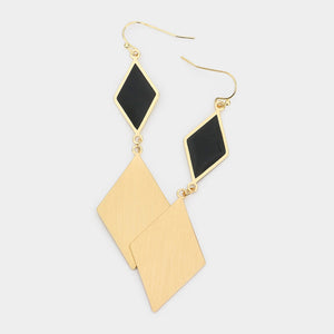 Diamond Gold Colored Earrings