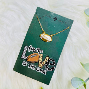 Love Of The Game Football Necklace