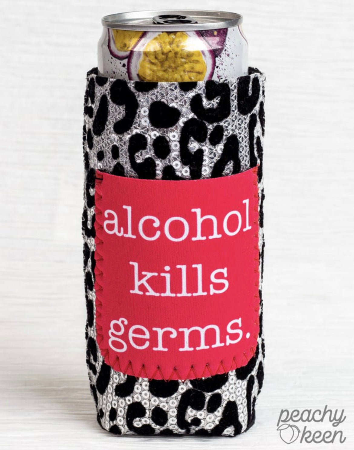 Sequin Slim Can Koozie with Pocket (Skinny Cans)