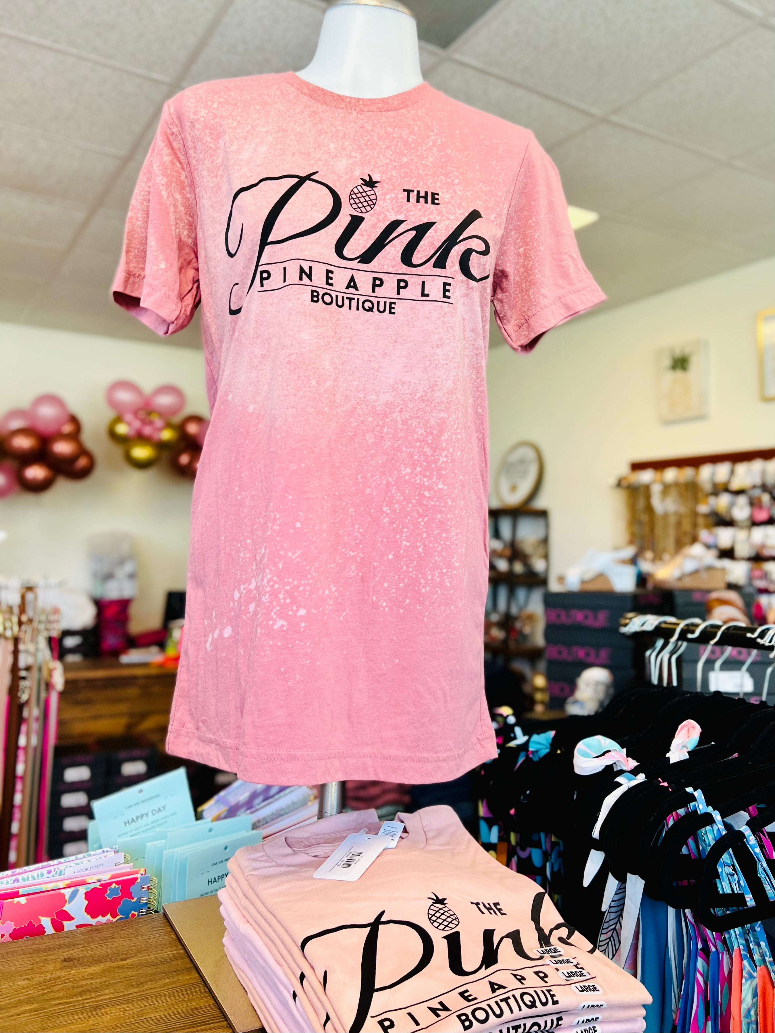 The Pink Pineapple Boutique LOGO Tee -Mystery Color/PINK Shades