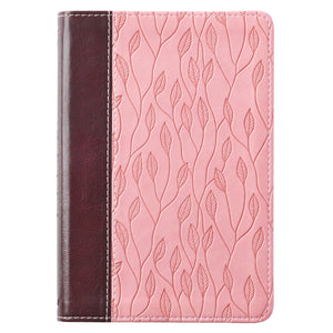 Burgundy Pink Faux Leather Compact KJV Bible