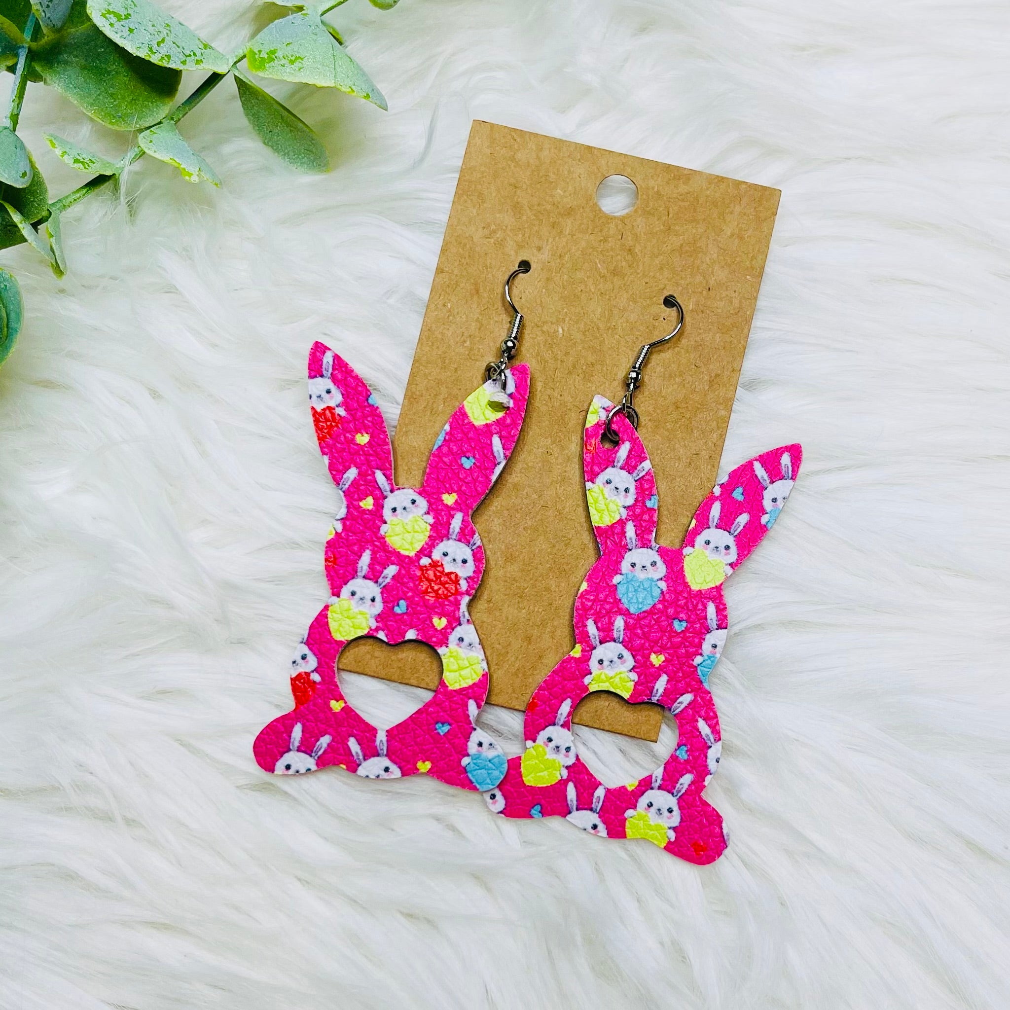 Easter Faux Leather Earrings- SALE