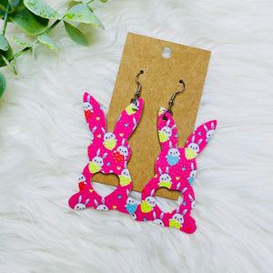 Easter Faux Leather Earrings- SALE