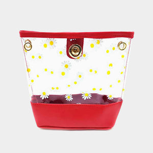 Daisy Print Clear Purse