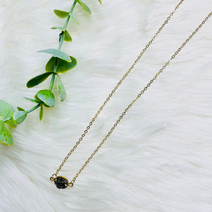 Faux Druzy Charm Necklace