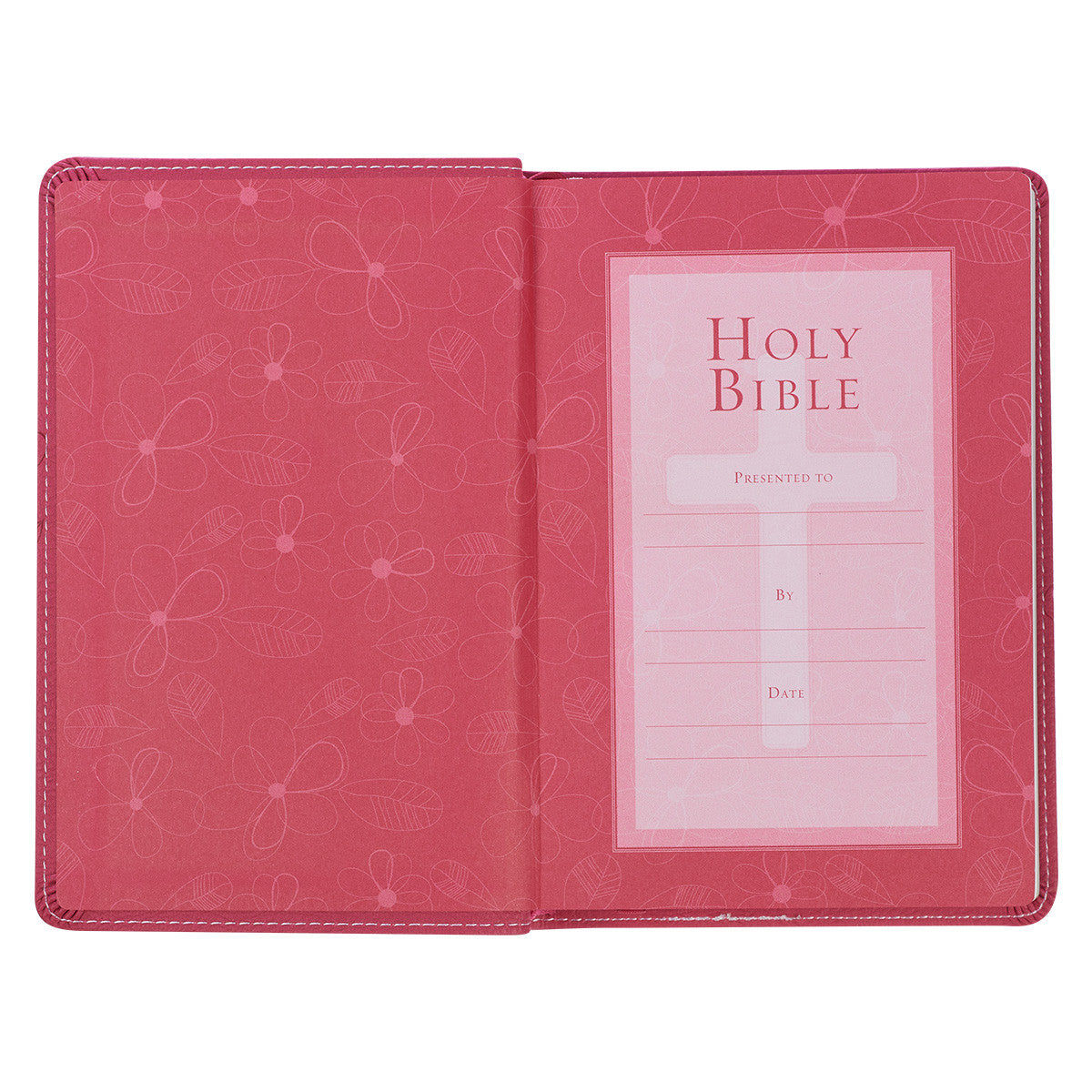 Pink  Faux Leather Compact KJV Bible