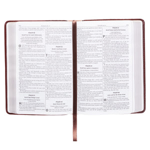 Saddle Tan  Faux Leather Compact KJV Bible