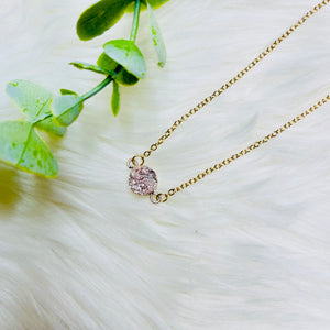 Faux Druzy Charm Necklace