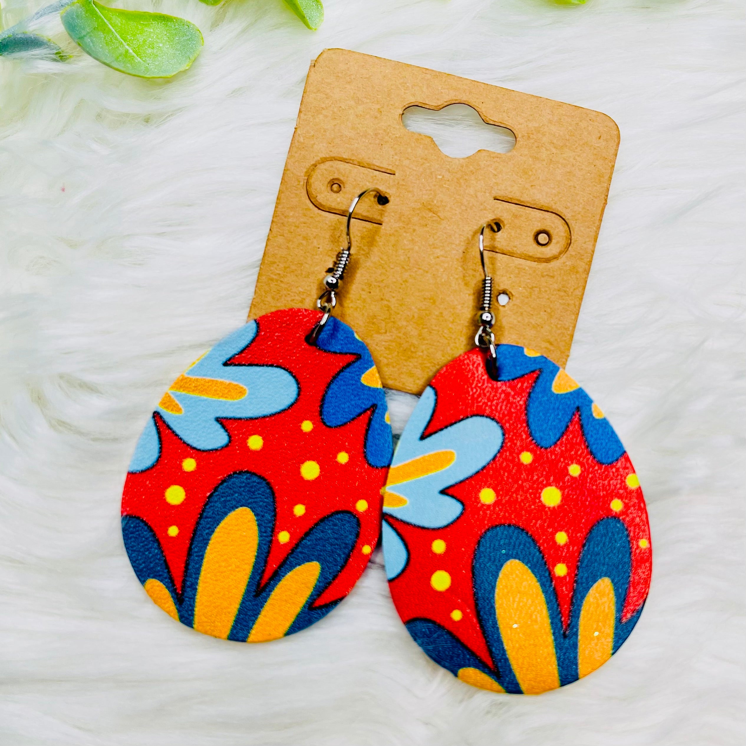 Easter Faux Leather Earrings- SALE