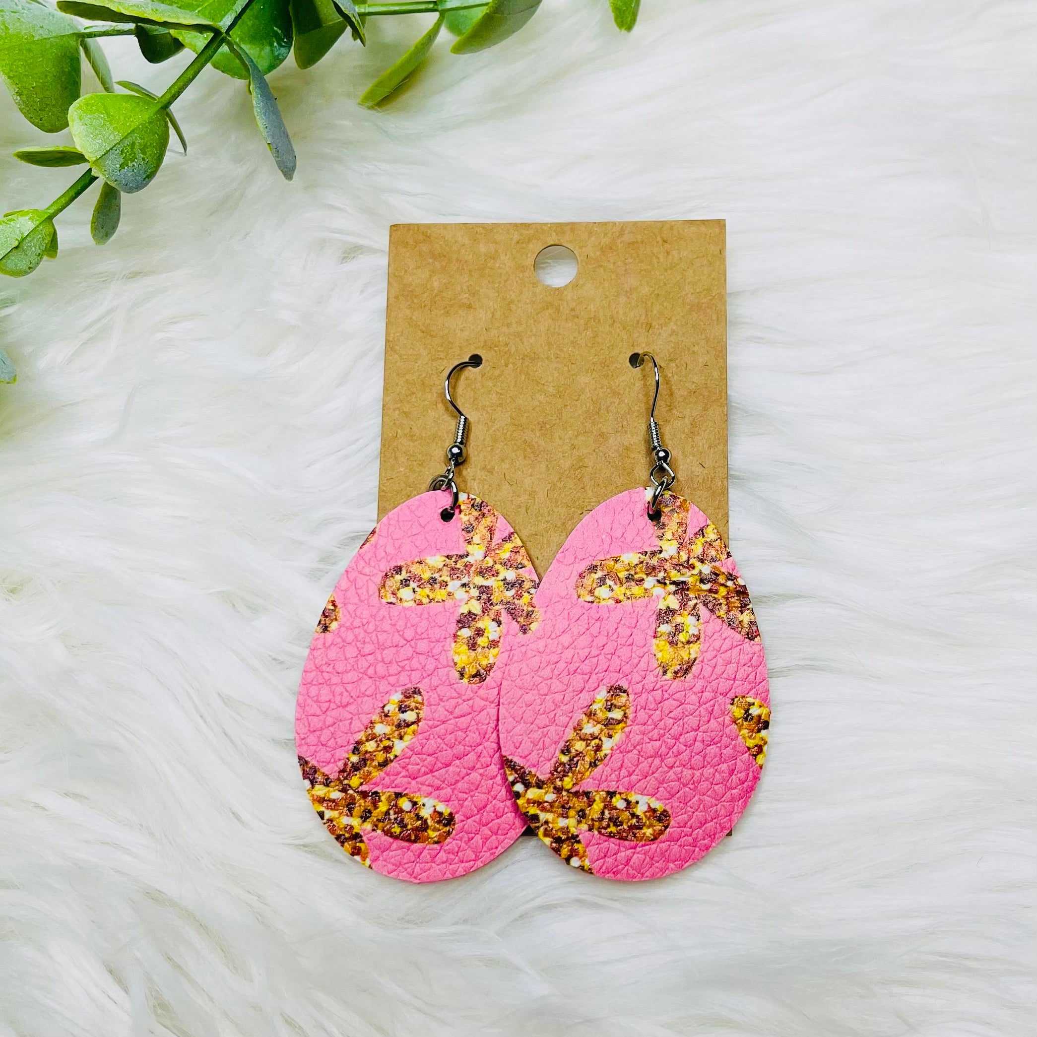 Easter Faux Leather Earrings- SALE