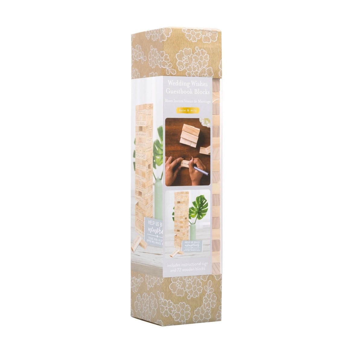 Wooden Wedding Guest Book Signature Stackable Blocks