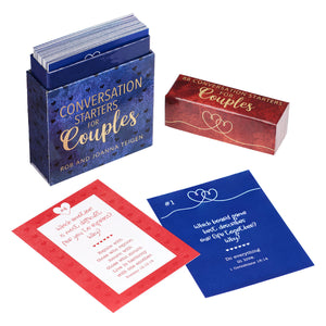 Conversation Starters For Couples Brown/Navy Box&Card Set