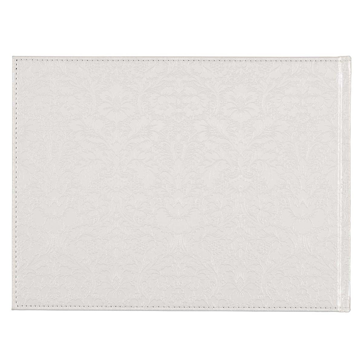 Mr & Mrs Medium White Faux Leather Wedding Guest Book