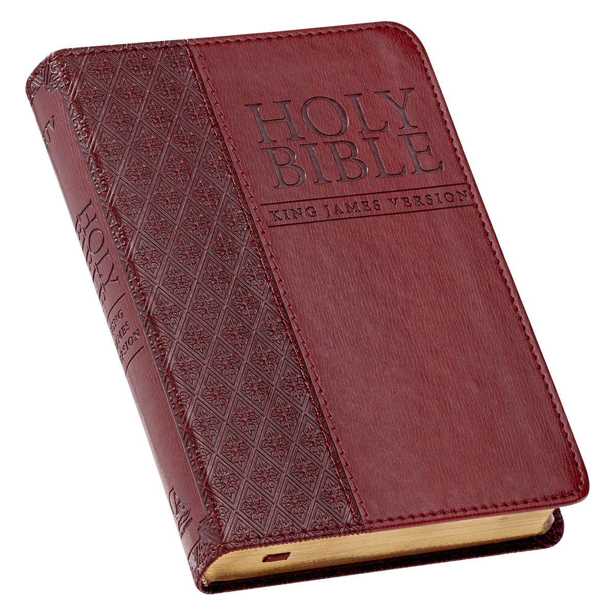 Saddle Tan  Faux Leather Compact KJV Bible