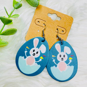 Easter Faux Leather Earrings- SALE
