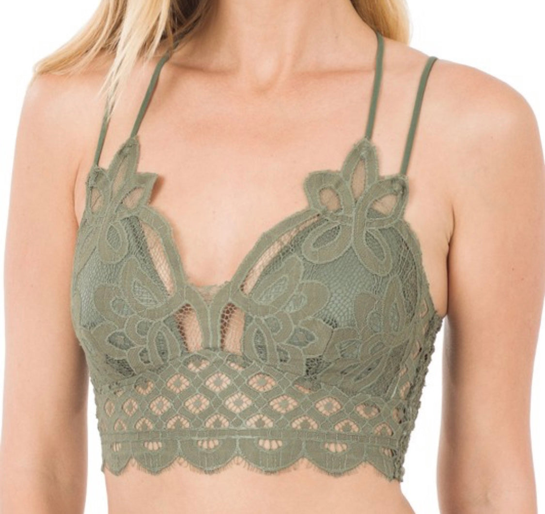 Padded Crochet Lace Bralette