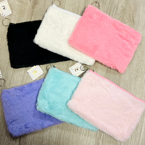 Fur Soft Pouch With Keyring