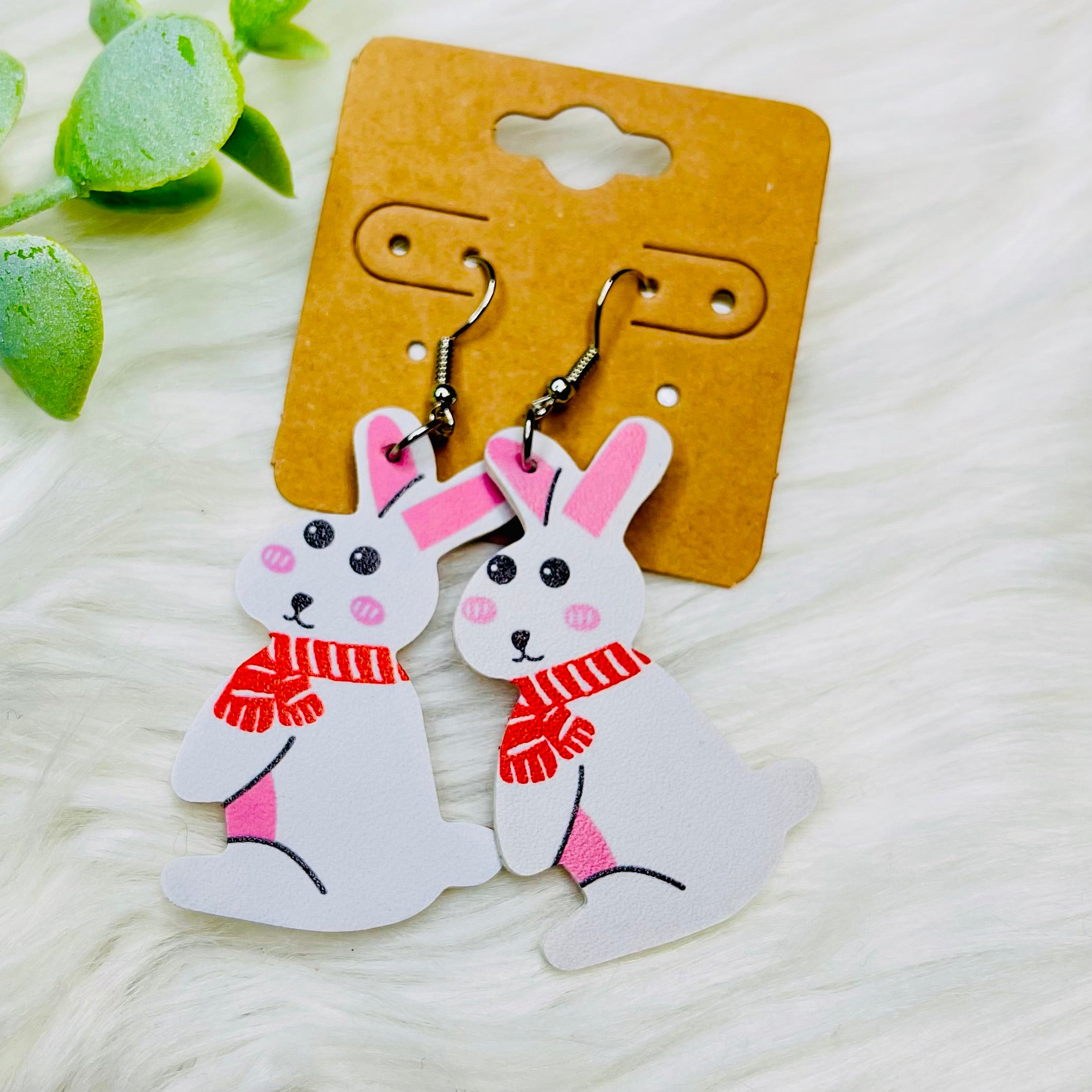 Easter Faux Leather Earrings- SALE