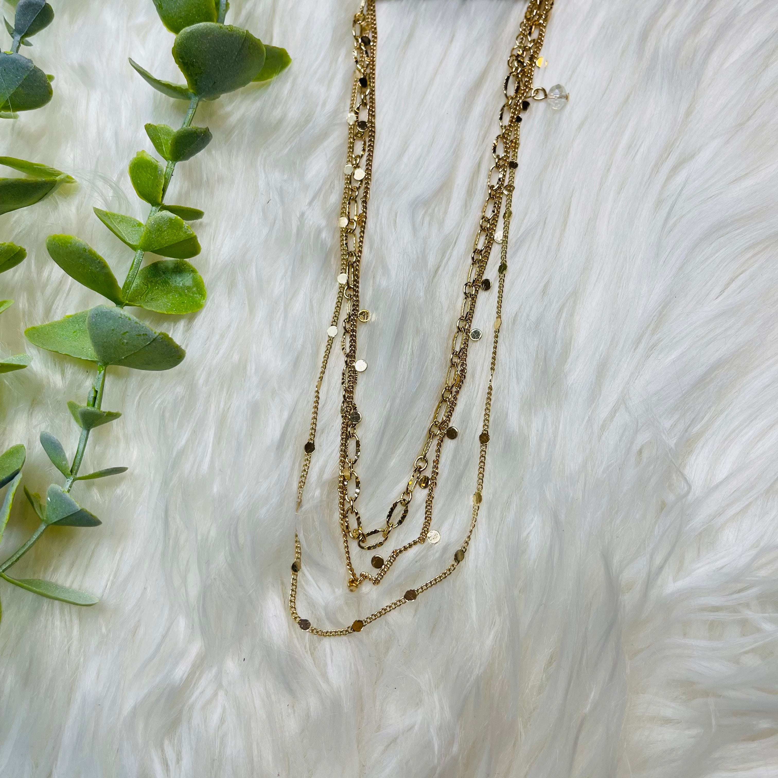 Triple Layer Gold Necklace