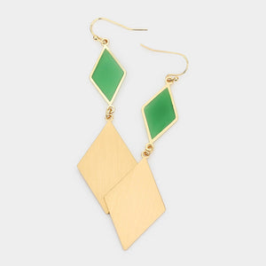 Diamond Gold Colored Earrings