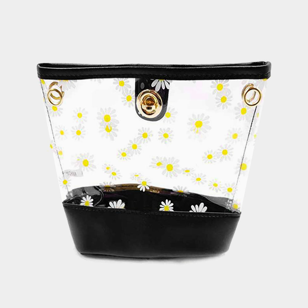 Daisy Print Clear Purse