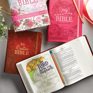 Silky Floral Printed KJV My Creative Bible