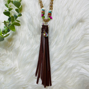 Colorfully Western Tassel Necklace