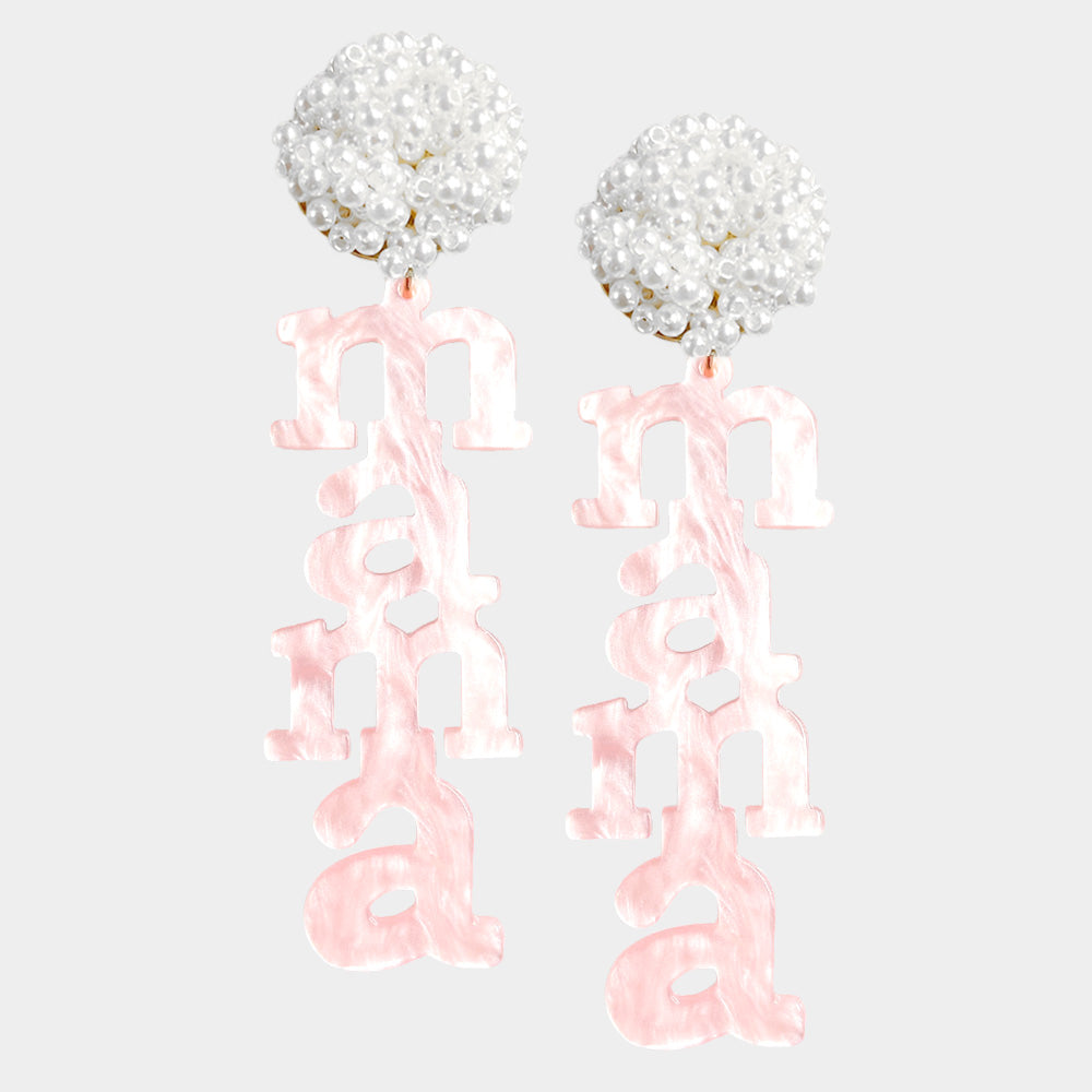 MAMA Pearl Cluster Earrings