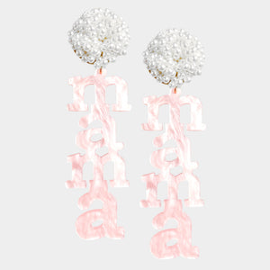 MAMA Pearl Cluster Earrings