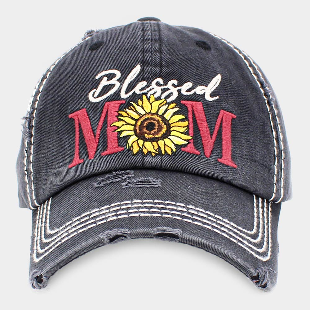 BLESSED MOM Sunflower Hat