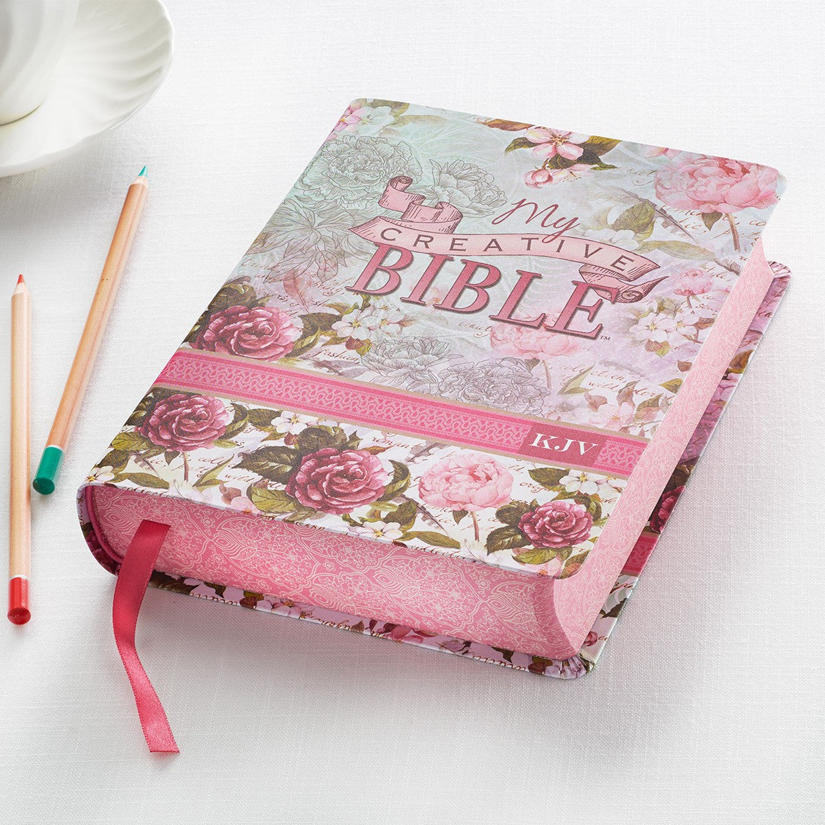 Silky Floral Printed KJV My Creative Bible