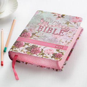 Silky Floral Printed KJV My Creative Bible