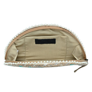 Pearl Embroidered Clutch Handbag