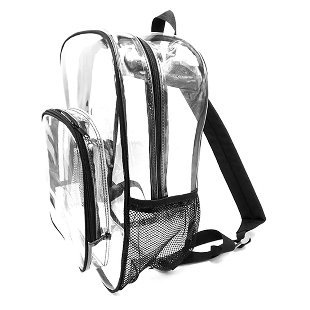 Black Trim Clear Backpack