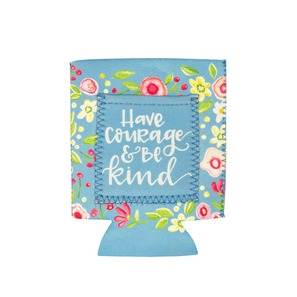 Frilly Floral Card Pocket Can Koozies