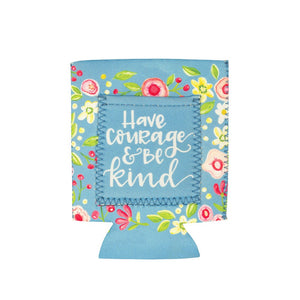 Frilly Floral Card Pocket Can Koozies