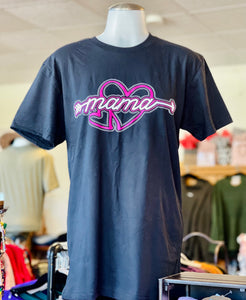 Neon Pink Heart Arrow Mama Tee-SMALL