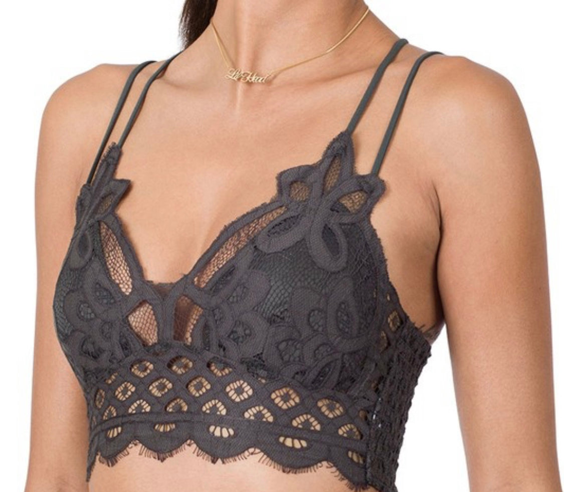 Padded Crochet Lace Bralette