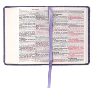 Mini Pocket Bible KJV Purple Faux Leather