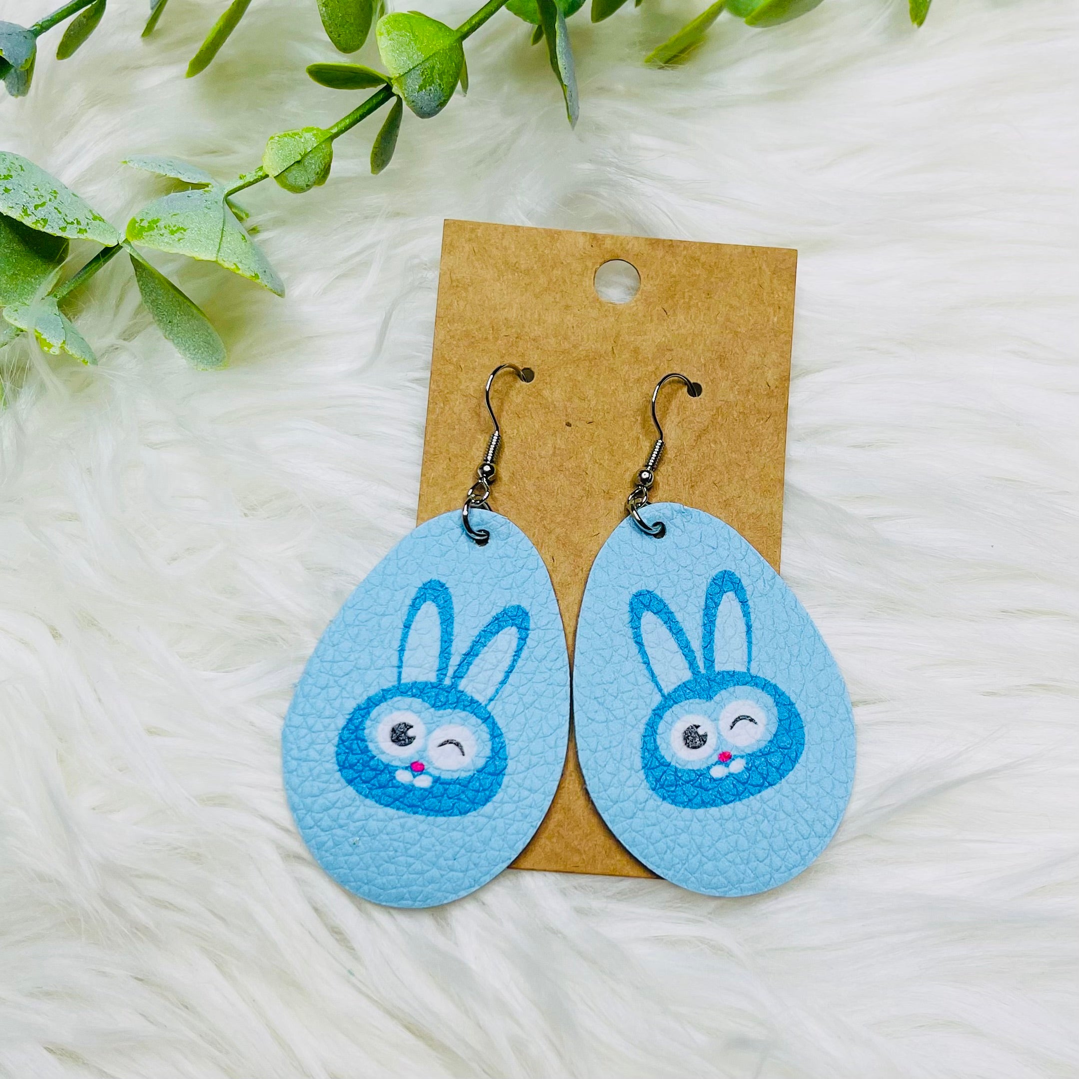 Easter Faux Leather Earrings- SALE