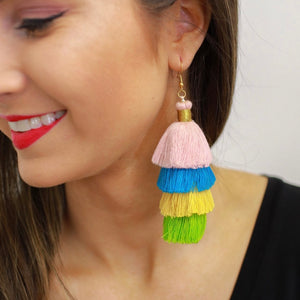 Sweet Sorbet Tassel Earrings