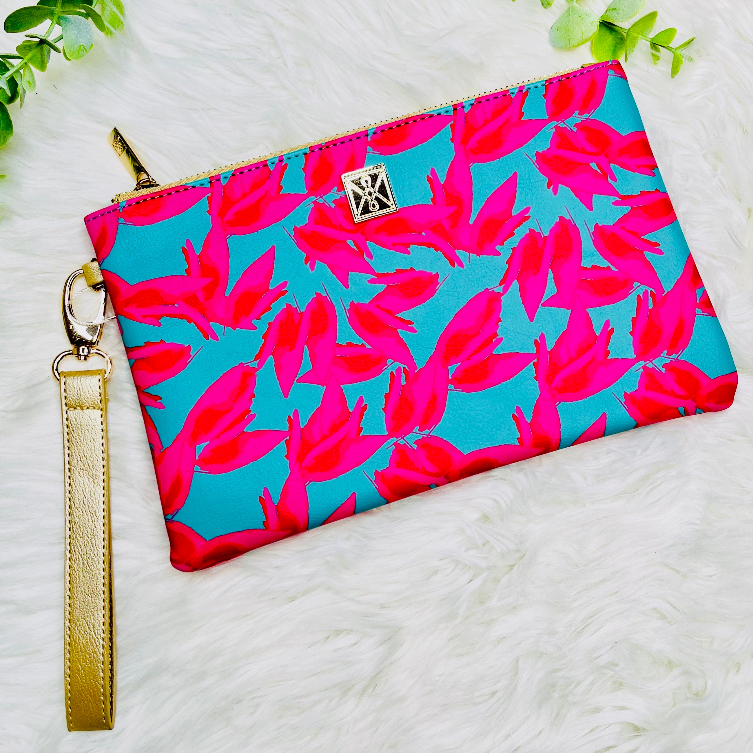 Floral Mary Square Wristlet Clutch