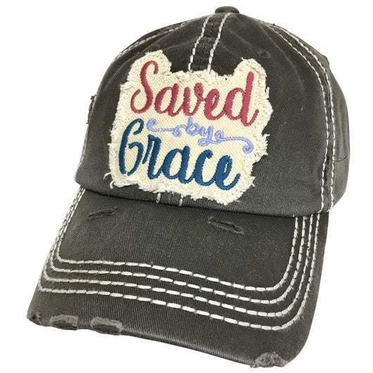 SAVED BY GRACE BLACK HAT