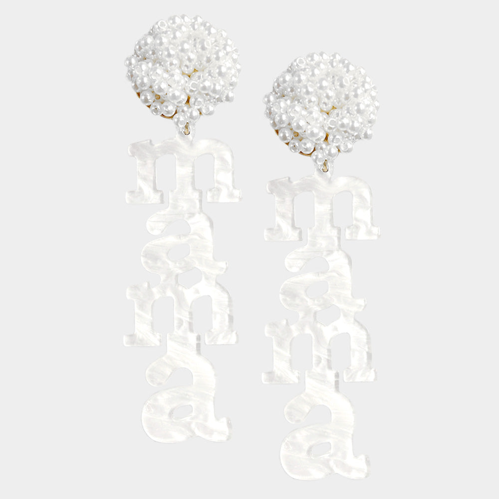 MAMA Pearl Cluster Earrings