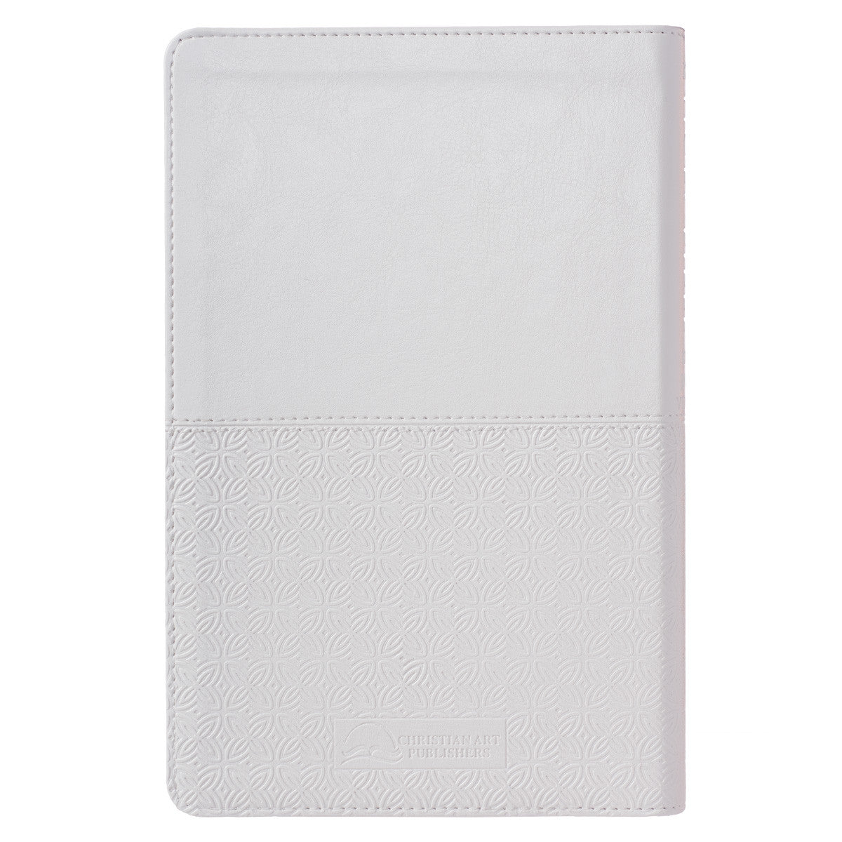 White Faux Leather KJV Gift Deluxe Bible Thumb Index