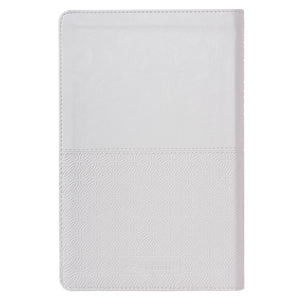 White Faux Leather KJV Gift Deluxe Bible Thumb Index