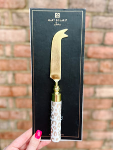 Cheese Knife Pronged Gold Leopard